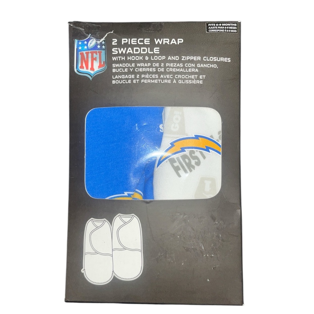 NFL Chargers 2 Piece Swaddle Wraps